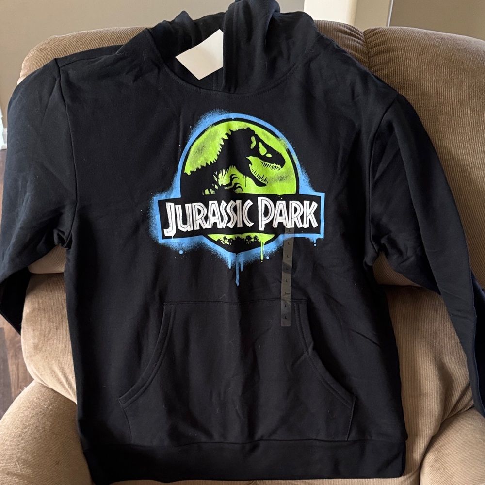 Black Jurassic Park Hoodie size youth large